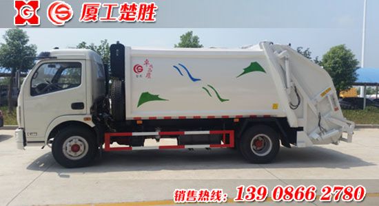楚胜牌东风凯普特8立方压缩式垃圾车