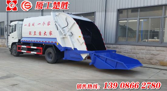 楚胜牌东风天锦容积12立方米压缩式垃圾车