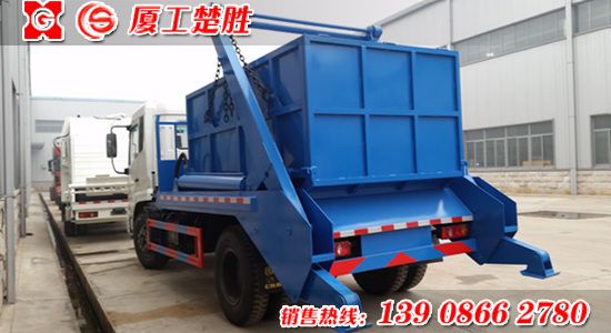 楚胜牌东风天锦12立方摆臂式垃圾车